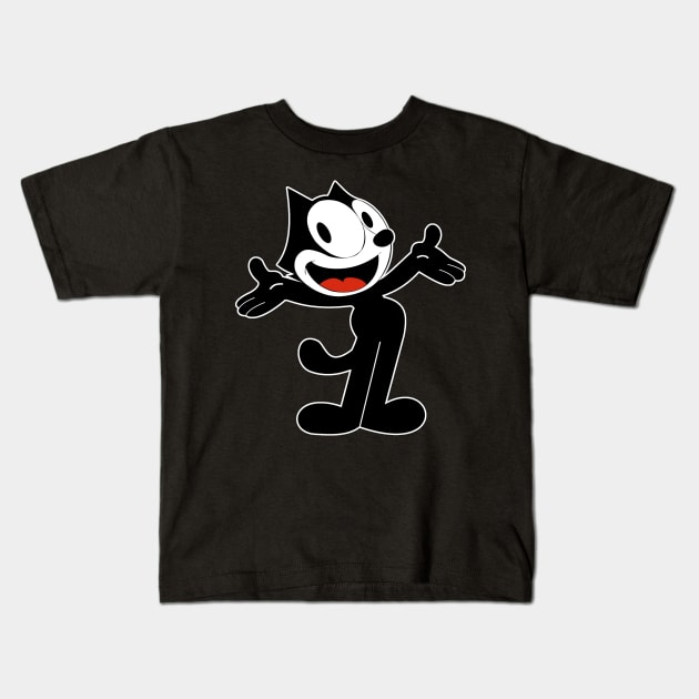 Felix the Cat - Retro Cartoon Kids T-Shirt by LuisP96